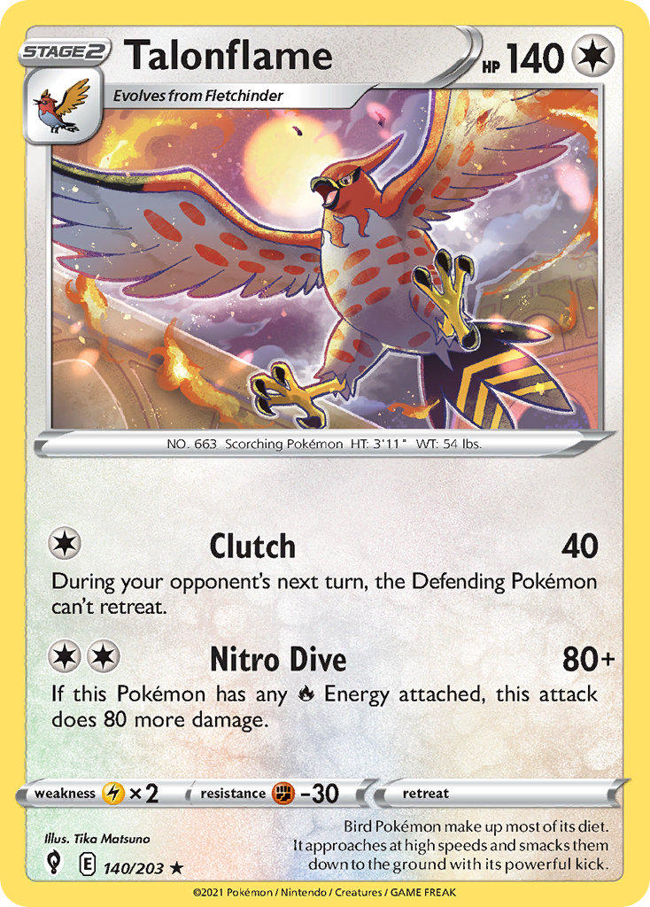 Evolving Skies Talonflame #140/203
